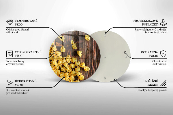 Tagliere in vetro temperato Pasta in tavola