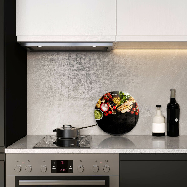 Tagliere in vetro temperato Ingredienti e spezie italiani