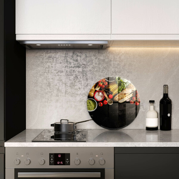 Tagliere in vetro temperato Ingredienti e spezie italiani