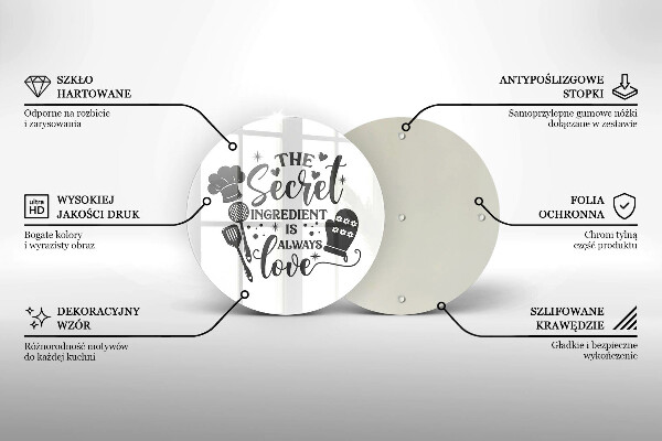 Tagliere in vetro temperato Iscrizione frase