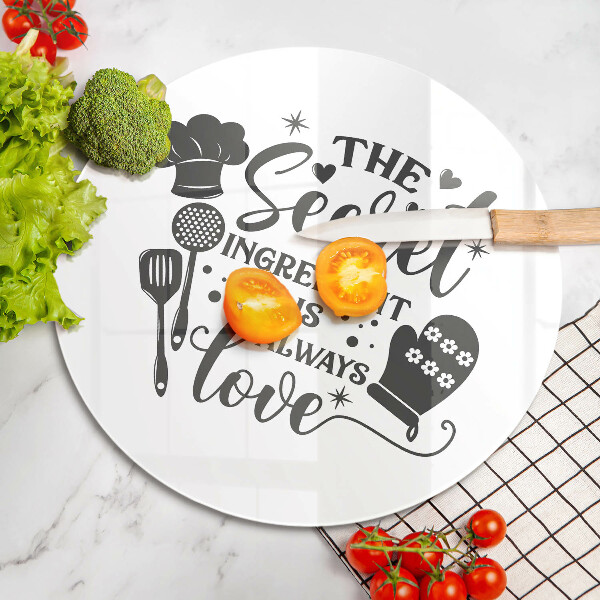 Tagliere in vetro temperato Iscrizione frase