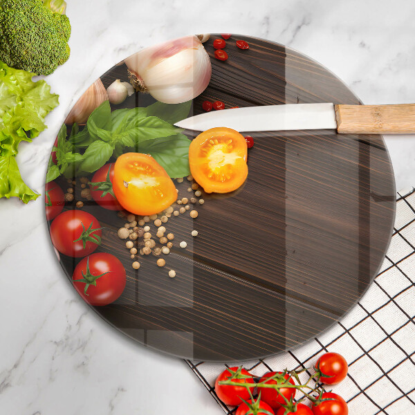 Tagliere in vetro temperato Verdure sul tavolo