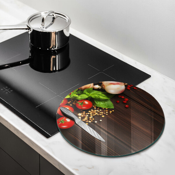 Tagliere in vetro temperato Verdure sul tavolo