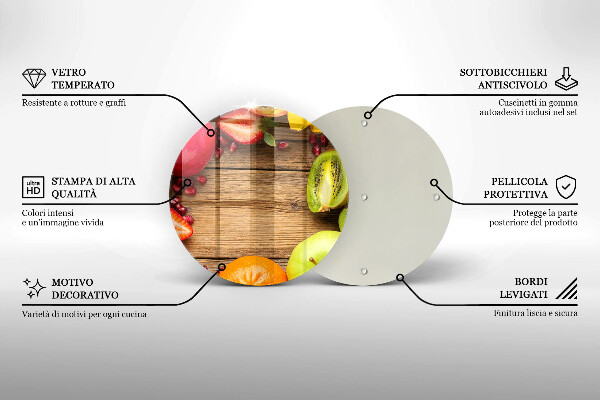 Tagliere in vetro temperato Frutta fresca