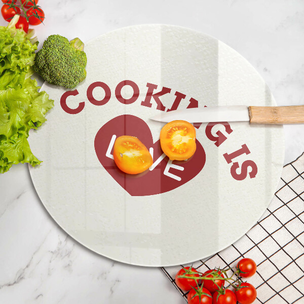 Tagliere in vetro temperato Cooking is love