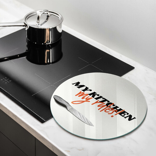 Tagliere in vetro temperato My kitchen my rules