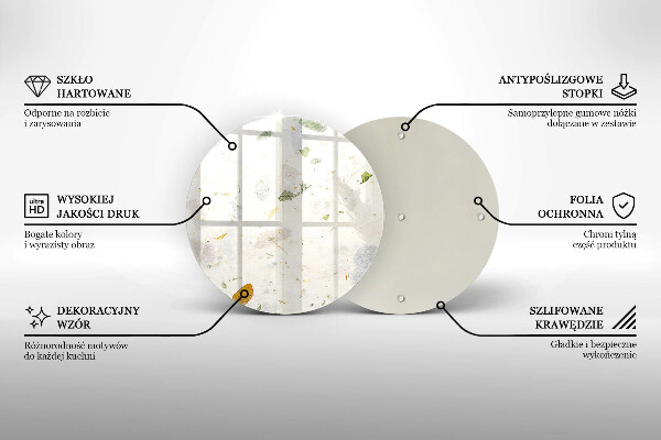 Tagliere in vetro temperato Foglie cadenti