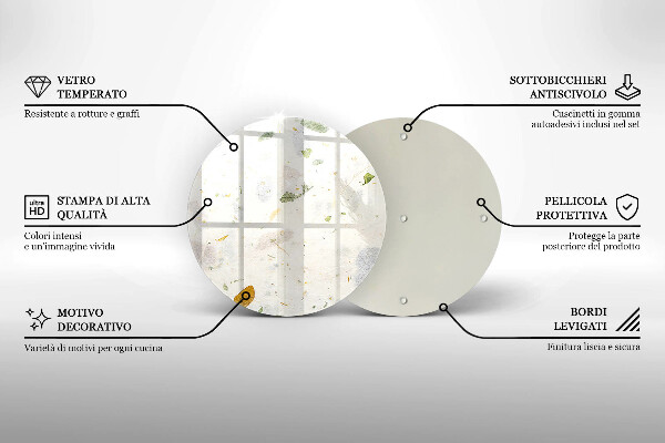 Tagliere in vetro temperato Foglie cadenti