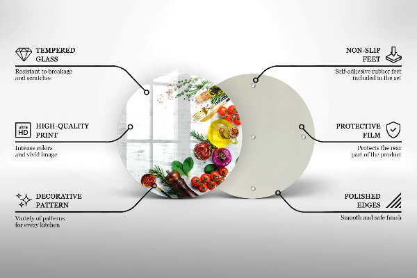 Tagliere in vetro temperato Verdure e spezie