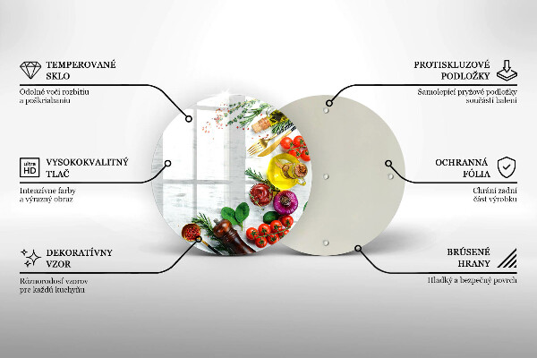 Tagliere in vetro temperato Verdure e spezie