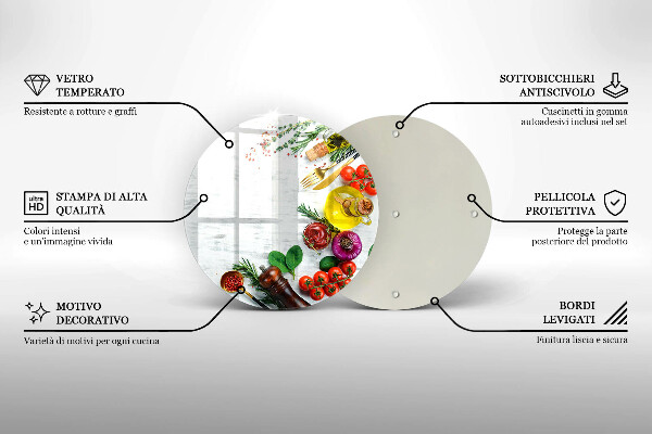 Tagliere in vetro temperato Verdure e spezie