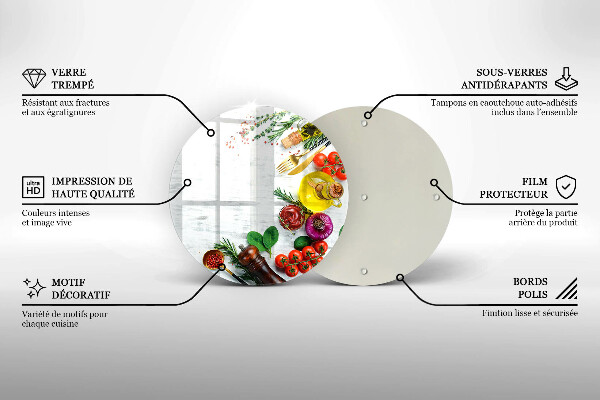 Tagliere in vetro temperato Verdure e spezie