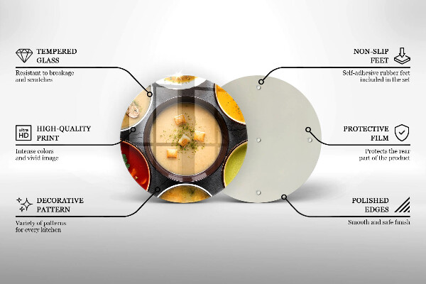 Tagliere in vetro temperato Zuppe colorate