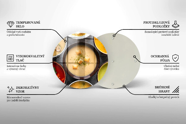 Tagliere in vetro temperato Zuppe colorate