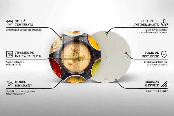 Tagliere in vetro temperato Zuppe colorate