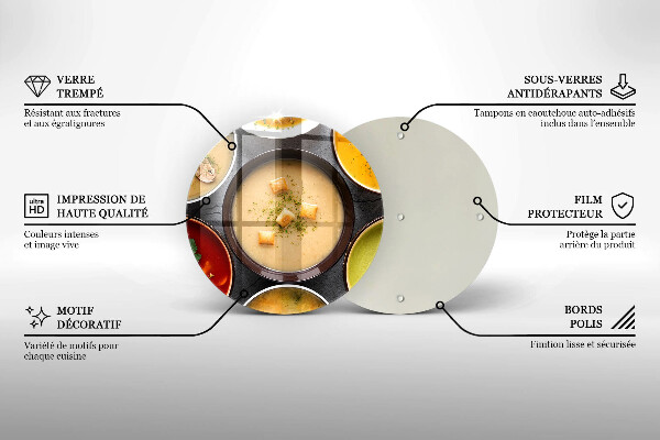 Tagliere in vetro temperato Zuppe colorate