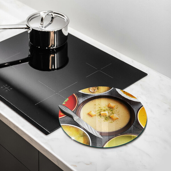 Tagliere in vetro temperato Zuppe colorate