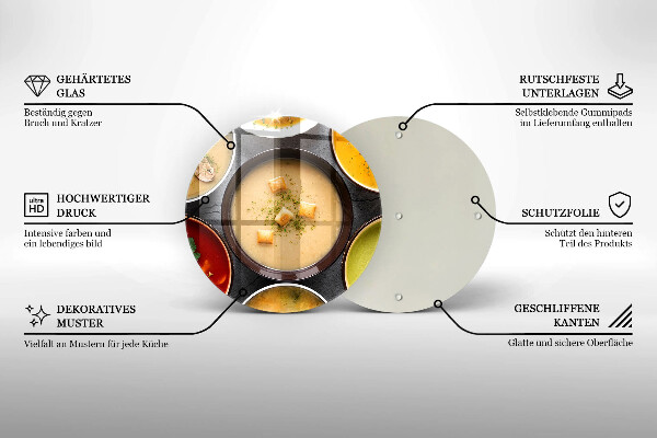 Tagliere in vetro temperato Zuppe colorate