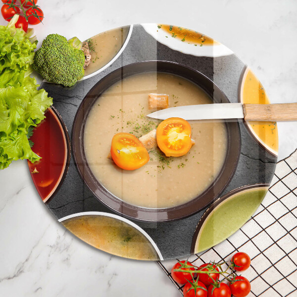 Tagliere in vetro temperato Zuppe colorate