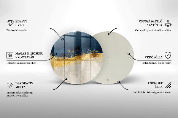 Tagliere in vetro Astrazione dell'oro