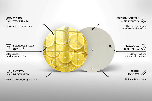 Tagliere in vetro Frutto di limone