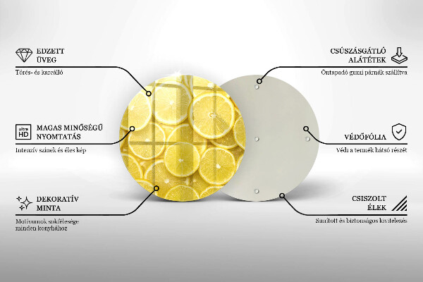Tagliere in vetro Frutto di limone