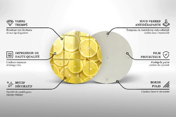 Tagliere in vetro Frutto di limone