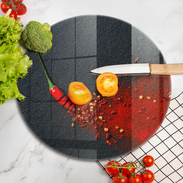 Tagliere in vetro Peperoncino