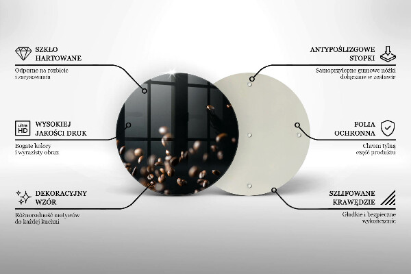 Tagliere in vetro Chicchi di caffè che cadono