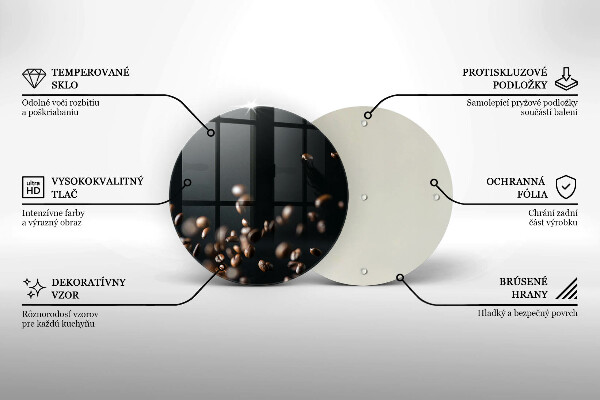 Tagliere in vetro Chicchi di caffè che cadono