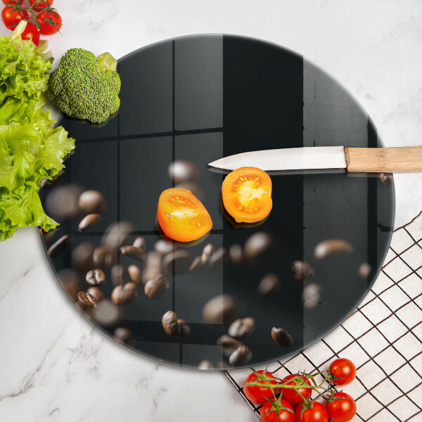 Tagliere in vetro Chicchi di caffè che cadono