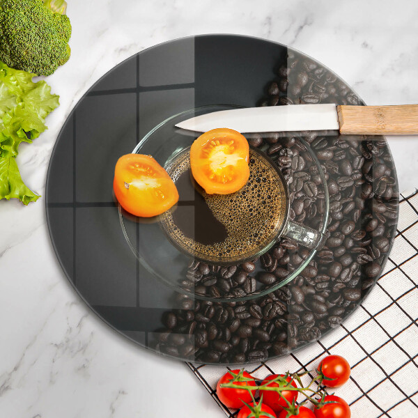 Tagliere in vetro Caffè e fagioli