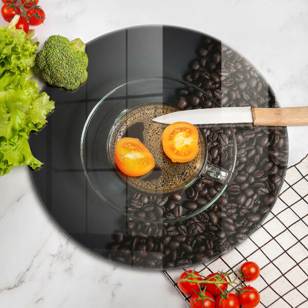 Tagliere in vetro Caffè e fagioli