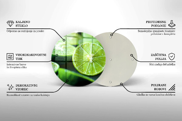 Tagliere in vetro temperato Agrumi di lime