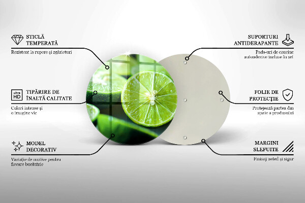 Tagliere in vetro temperato Agrumi di lime