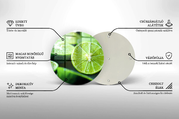 Tagliere in vetro temperato Agrumi di lime