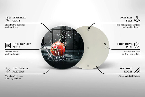 Tagliere in vetro temperato Pomodoro in acqua