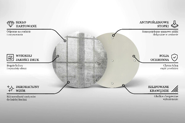 Tagliere in vetro temperato Struttura concreta