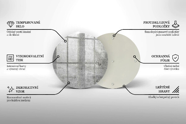 Tagliere in vetro temperato Struttura concreta