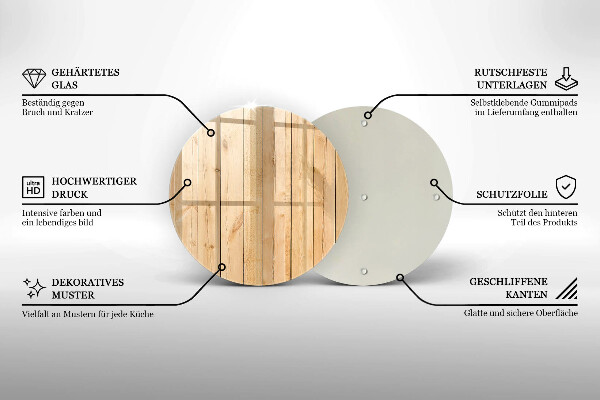 Tagliere in vetro temperato Tavole di legno delicate