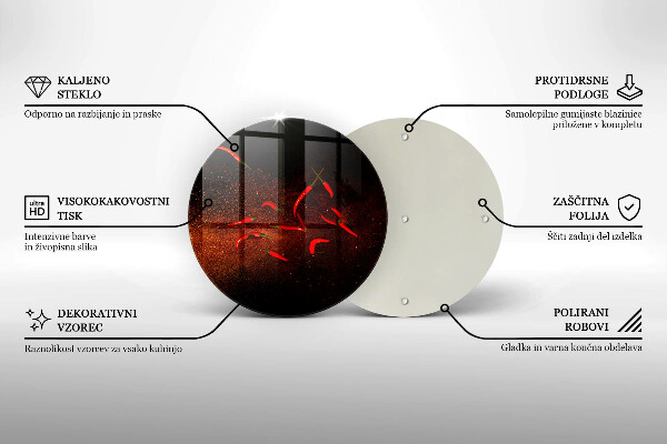 Tagliere in vetro temperato Peperoncini piccanti