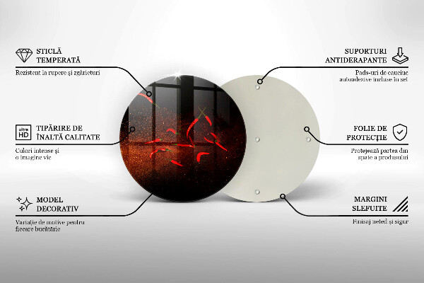 Tagliere in vetro temperato Peperoncini piccanti