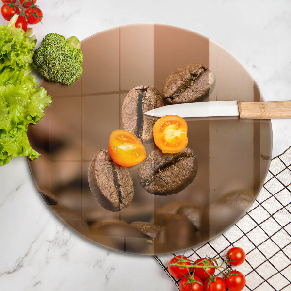 Tagliere in vetro temperato Chicchi di caffè