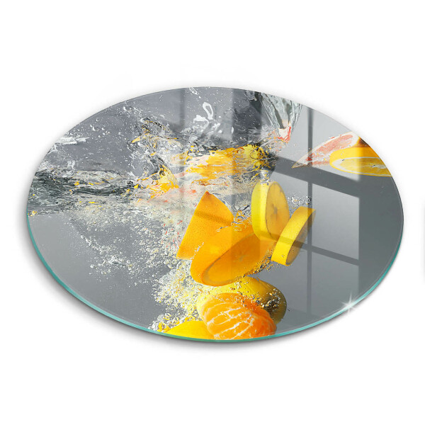 Tagliere in vetro temperato Limoni in acqua