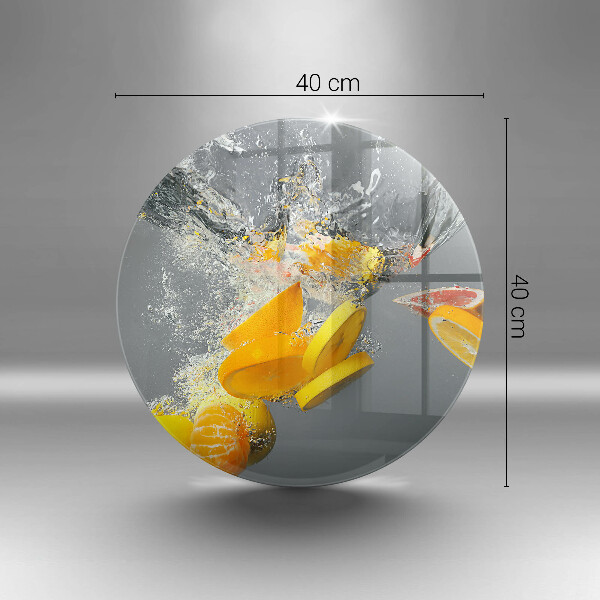 Tagliere in vetro temperato Limoni in acqua