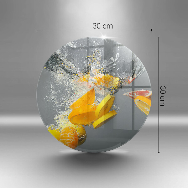 Tagliere in vetro temperato Limoni in acqua