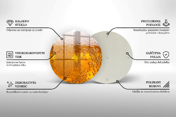 Tagliere in vetro temperato Bevi schiuma di birra