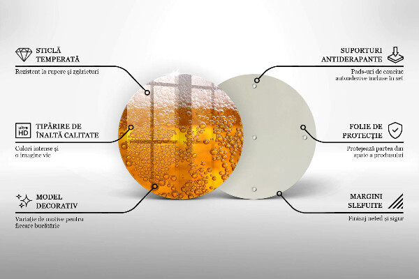 Tagliere in vetro temperato Bevi schiuma di birra