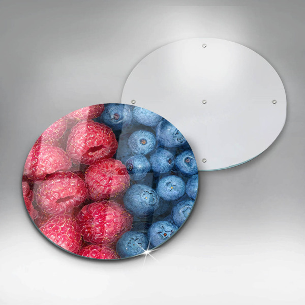 Tagliere in vetro temperato Frutti di lampone e mirtillo