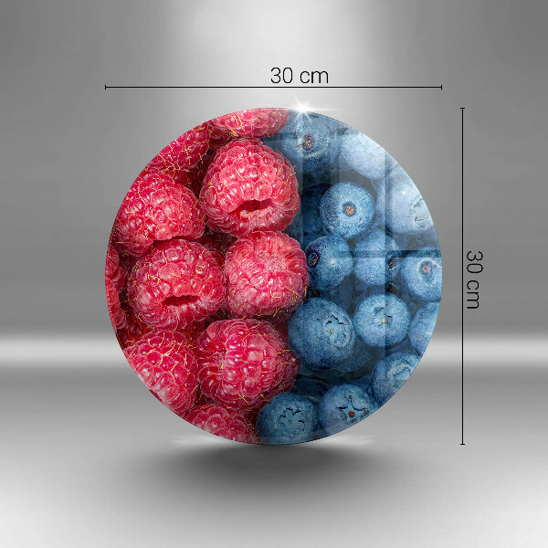 Tagliere in vetro temperato Frutti di lampone e mirtillo